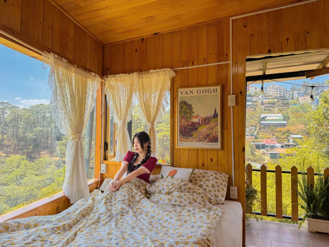 💥💥 NHÀ GỖ NGUYÊN CĂN 3PN VIEW ĐẸP - thuê villa đà lạt ảnh 4